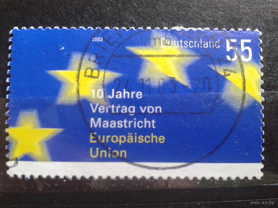 Германия 2003 флаг Евросоюза Михель-1,1 евро гаш
