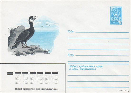 Художественный маркированный конверт СССР N 15898 (29.09.1982) [Большой баклан]