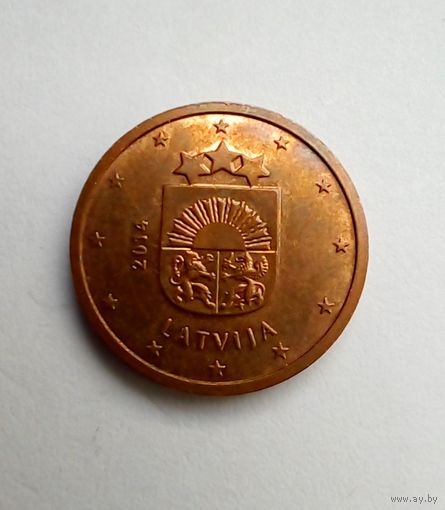 Латвия 2 евроцента 2014 г