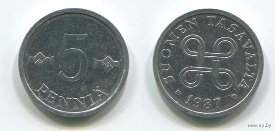 Финляндия. 5 пенни (1987, XF)