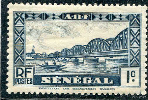 Сенегал. Французская колония. Автомобильный мост