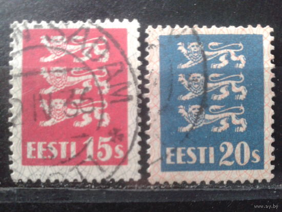 Эстония 1928-35 Стандарт, герб Михель-2,1 евро гаш