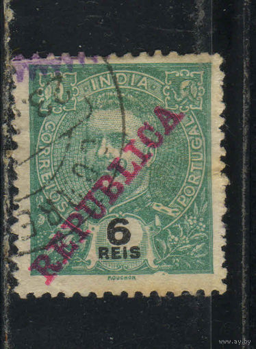 Португалия Колонии Индия Португальская 1911 Карл I Надп Стандарт #227