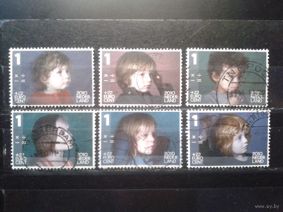 Нидерланды 2010 Дети на уроке математики, марки из блока Полная серия Михель-7,8 евро гаш