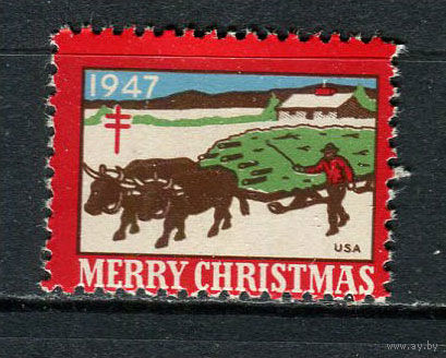 США - 1947 - Рождество и Новый год - 1 виньетка. MNH.  (LOT EA40)-T10P29