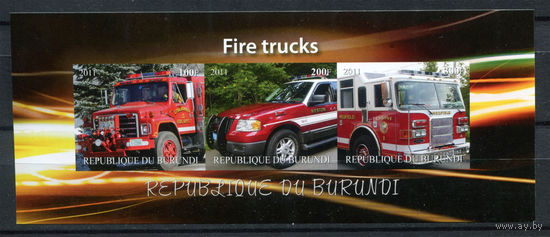 Бурунди - 2011г. - Пожарные автомобили - MNH, есть маленькое пятнышко на клее - 1 лист