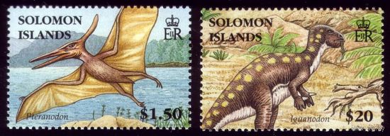 2 марки 2006 год Соломоновы острова Динозавры 1317,1322