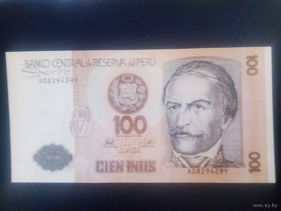 Перу 100 инти 1987г.