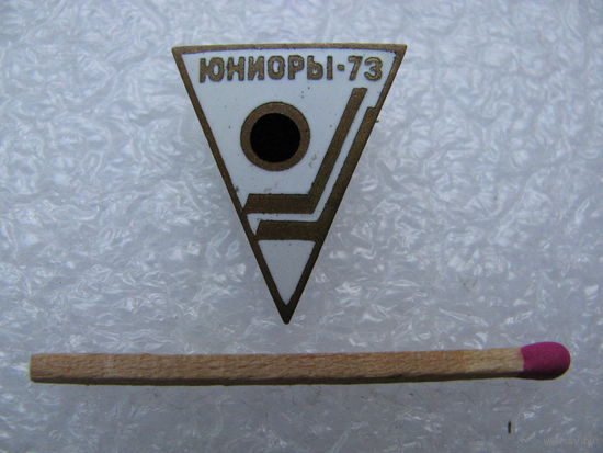 Значок. Чемпионат по хоккею среди юниоров. Хоккей. 1973 г.