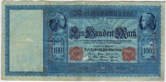 100 марок 1910 Серия F 2769826  Германия