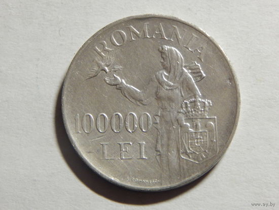 Румыния  100 000 лей 1946г