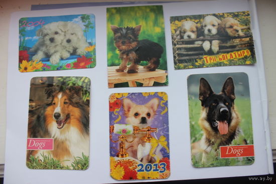 Календарики Собаки 6 штук