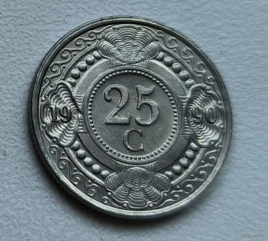 Нидерландские Антильские острова 25 центов, 1991  4-4-43