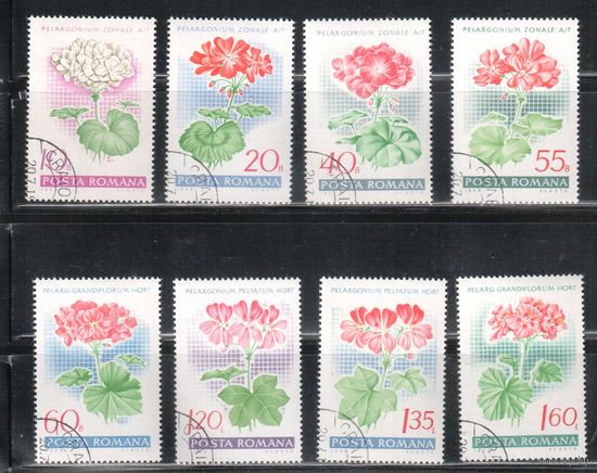 Румыния-1968, (Мих.2686-2693) гаш.  ,   Флора, Цветы (полная серия)