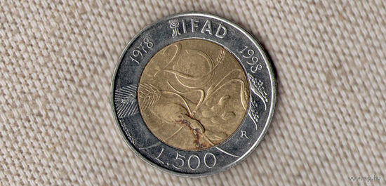 Италия 500 лир 1998/20 лет IFAD/биметалл