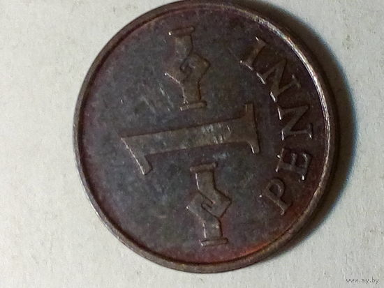 1 пенни Финляндия 1964