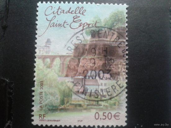 Франция 2003 цитадель в Люксембурге, марка из блока