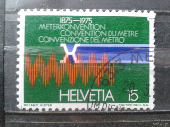 Швейцария 1975 100 лет метеорологической конвенции