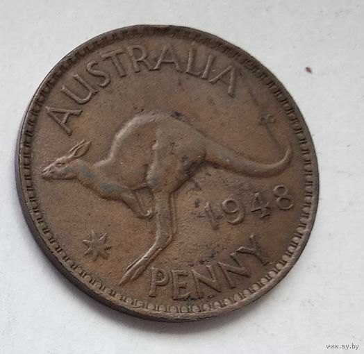 Австралия 1 пенни, 1948 Без точки 3-13-6