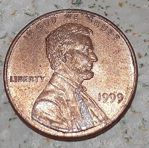 США 1 цент, 1999 Lincoln Cent Без отметки монетного двора (4-12-47)