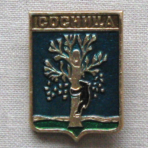 Значок герб города Сосница 16-48