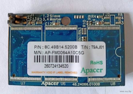 AP-FM0064A10C5G Карта флэш-памяти Apacer 512 МБ IDE, 44-контактная