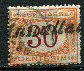 Королевство Италия - 1870/1894 - Доплатная марка - Цифры - 30c - [Mi.7p] - 1 марка. Гашеная.  (Лот 51AF)