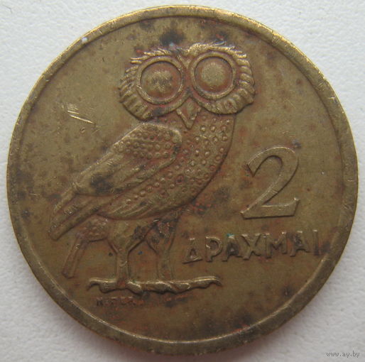 Греция 2 драхмы 1973 г. (d)