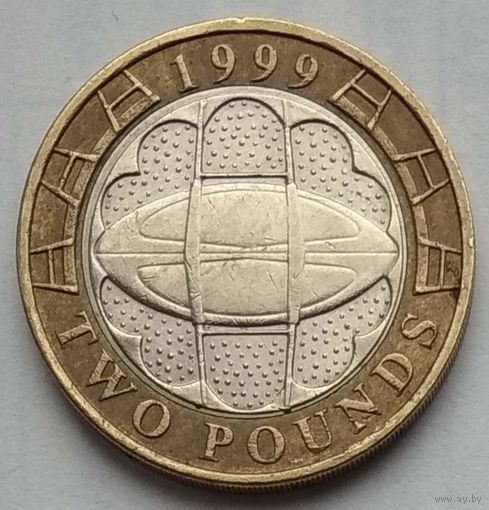 Великобритания 2 фунта 1999 г. Чемпионат мира по регби
