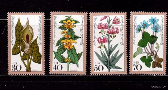 Германия(ФРГ)-1978,(Мих.982-985), **, Флора, Цветы