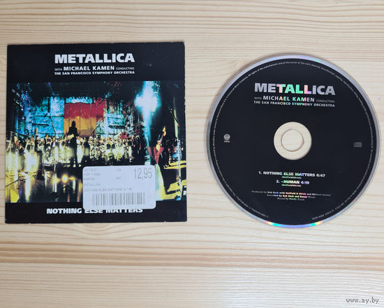 Metallica - Nothing Else Matters (CD, Europe, 1999, лицензия) Cardboard