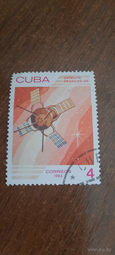 Куба 1983. Satelite Frances D1.    Марка из серии