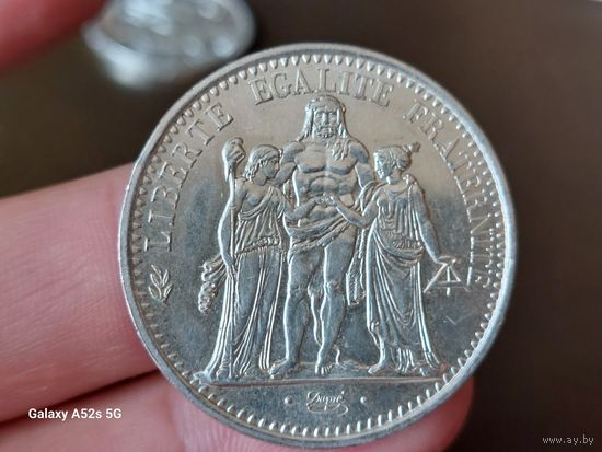 Монета 10 франков 1967 год