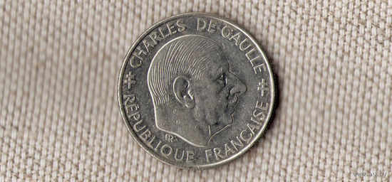 Франция 1 Франк 1988 30 лет Пятой Республике Шарль де Голь