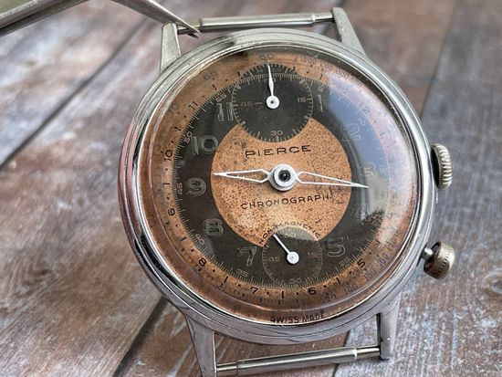 Редкие военные швейцарские часы хронограф Pierce 134