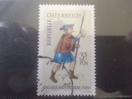 Австрия 1966 День марки, иллюстрация из книги 1517 года