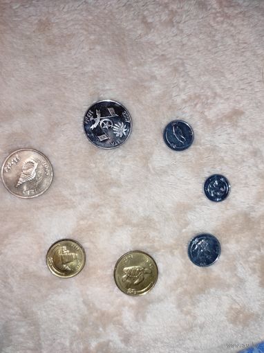 Мальдивы комплект монет 7 шт.
