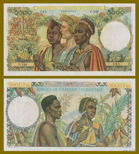[КОПИЯ] Французская Западная Африка 5000 франков 1950