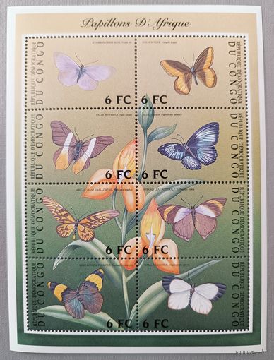 Конго 2001, Mi.1640 Бабочки
