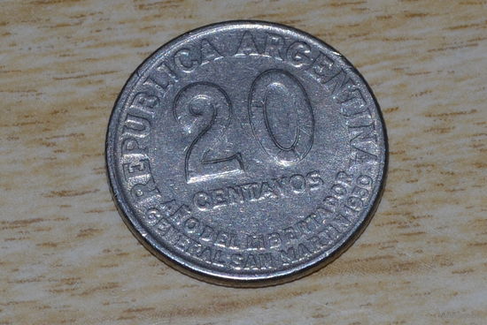 20 сентаво 1950 Аргентина (Генерал Сан Мартин)
