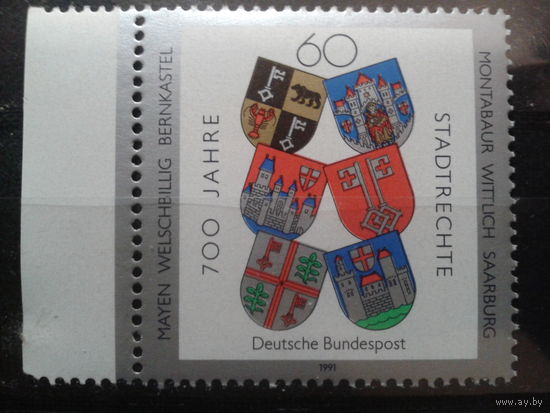 Германия 1991 Гербы городов Михель-1,3 евро