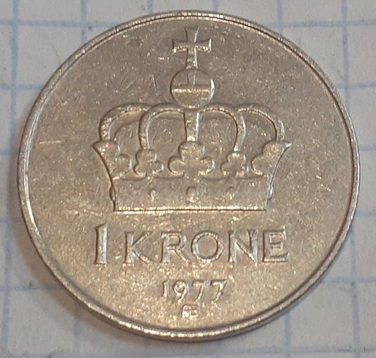 Норвегия 1 крона, 1977 (15-9-1)