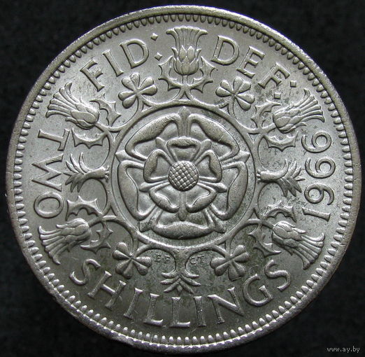 Великобритания 2 шиллинга 1966 (389) распродажа коллекции