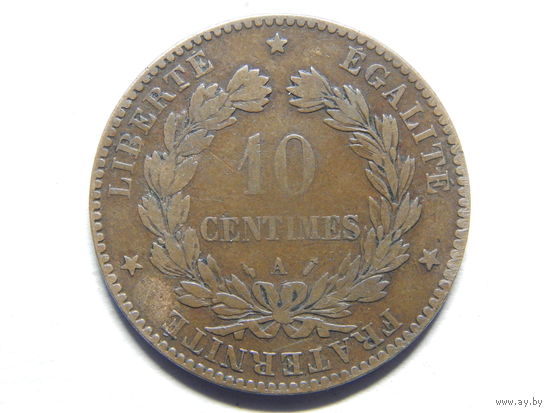 Франция 10 сантимов 1884г.
