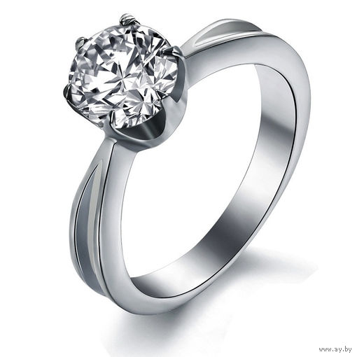 Шикарное кольцо с большим камнем 8.6 мм