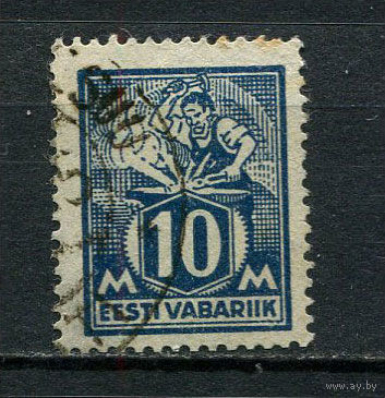 Эстония - 1922/1924 - Стандарты. Профессии 10М - [Mi.39A] - 1 марка. Гашеная.  (Лот 129CC)