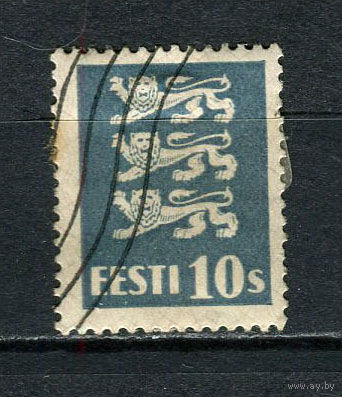 Эстония - 1928/1929 - Герб 10S - [Mi.79b] - 1 марка. Гашеная.  (Лот 65Ei)-T5P20