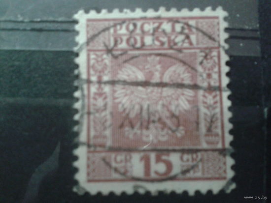 Польша 1933 Стандарт, гос. герб 15 грошей