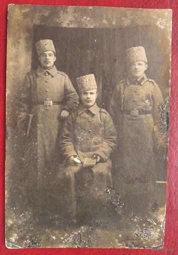 Фото трех военных РИА. До 1917 г. 8.5х13 см.