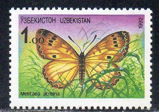 Узбекистан 1992 г. фауна бабочка **